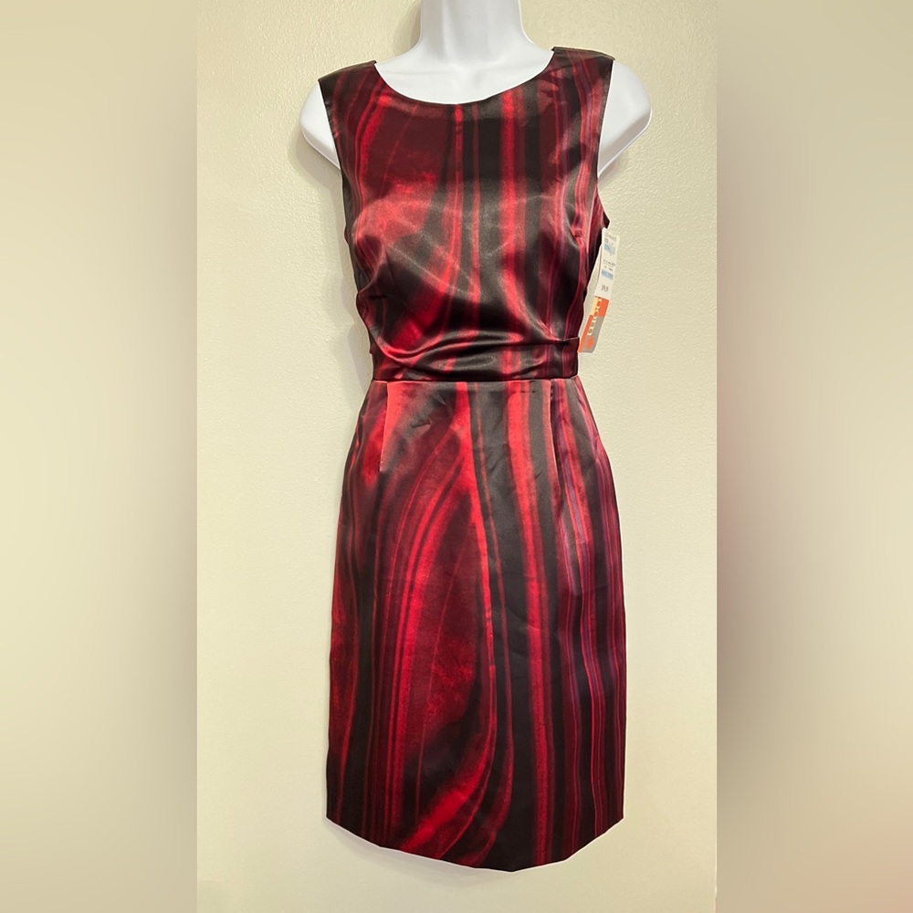 TAHARI New with tags red sleeveless dress, size 4
